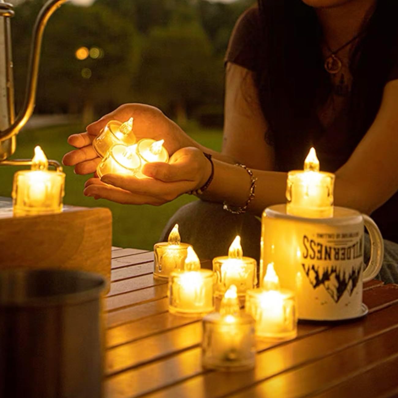 Crystal LED Flameless Tea Lights Candles