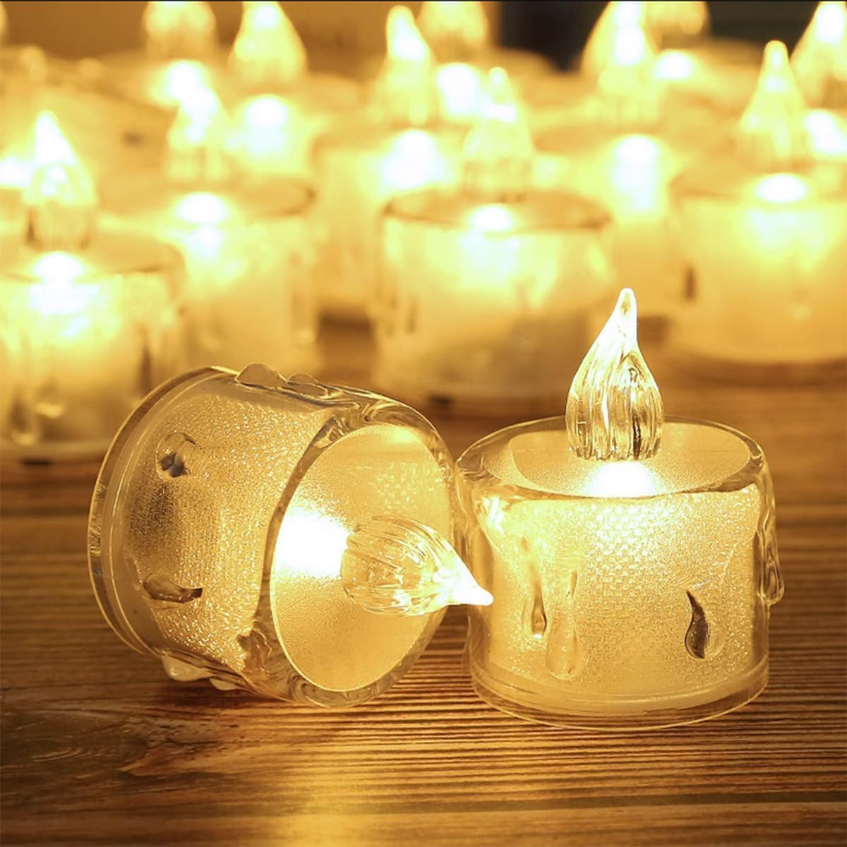 Crystal LED Flameless Tea Lights Candles