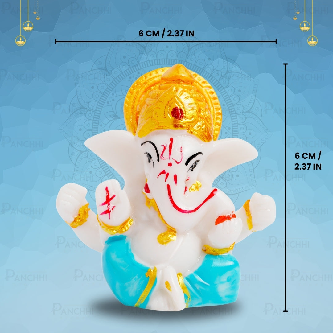 Ganesha Idol for Car Dashboard & Home Decor