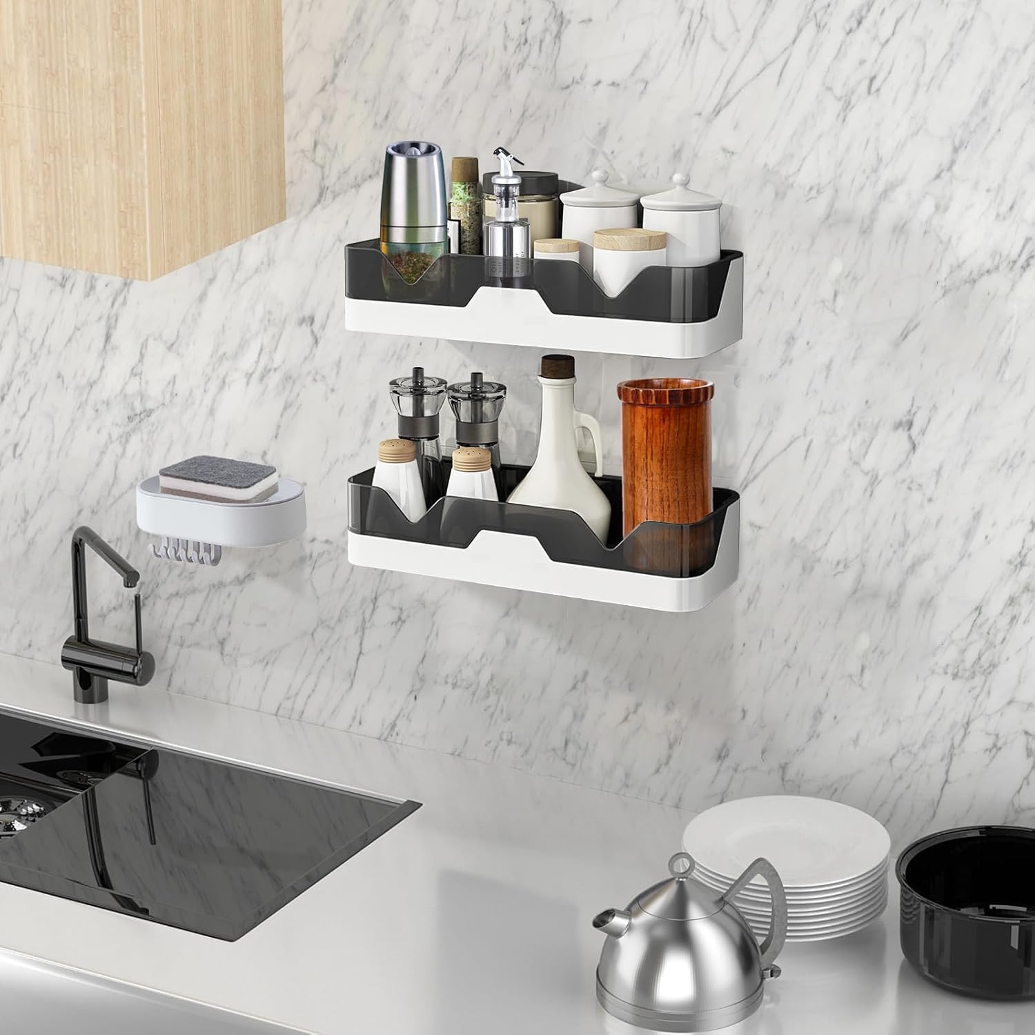 Bathroom & Kitchen Wall Shelf Organiser