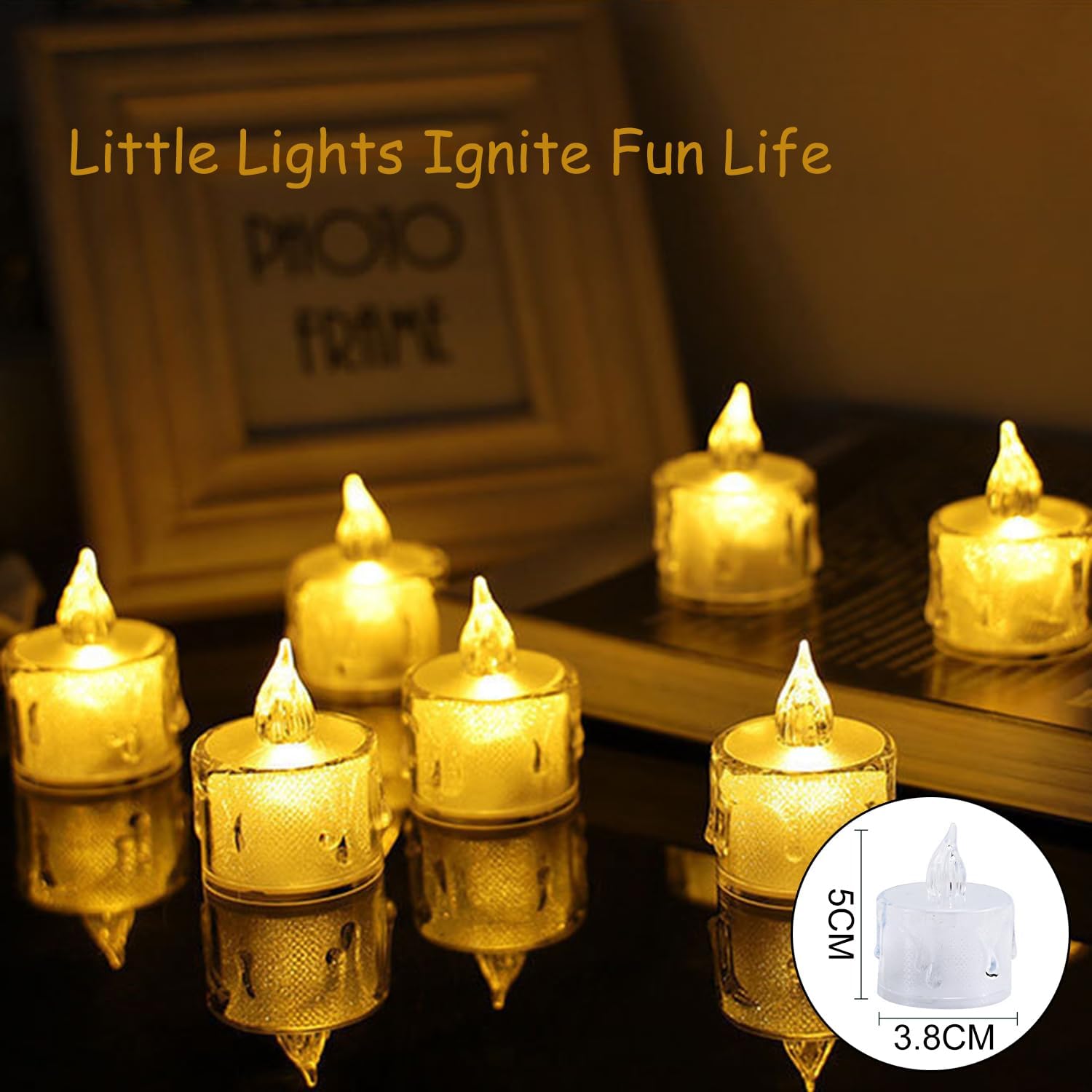 Crystal LED Flameless Tea Lights Candles