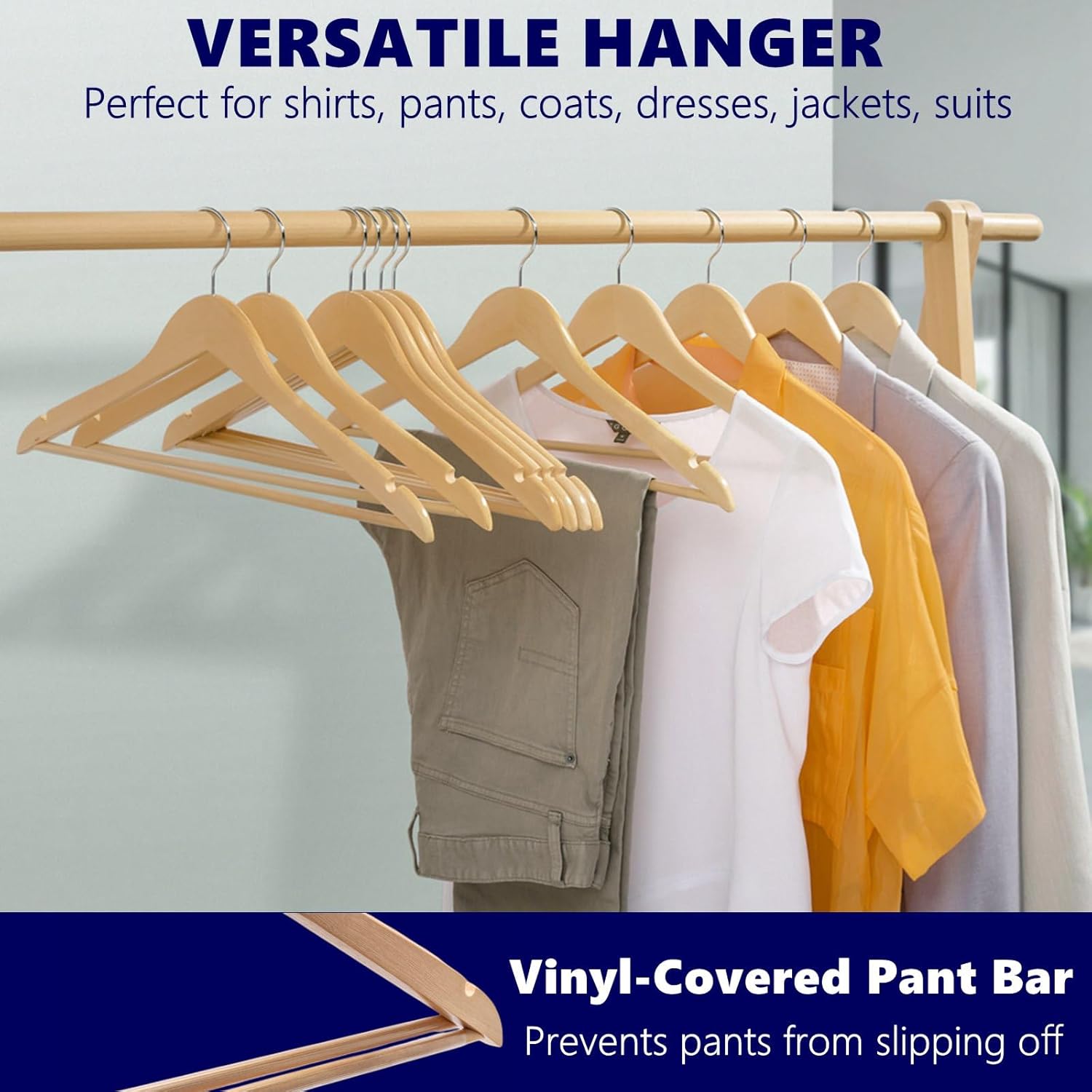 Wooden Hangers for Clothes – Natural