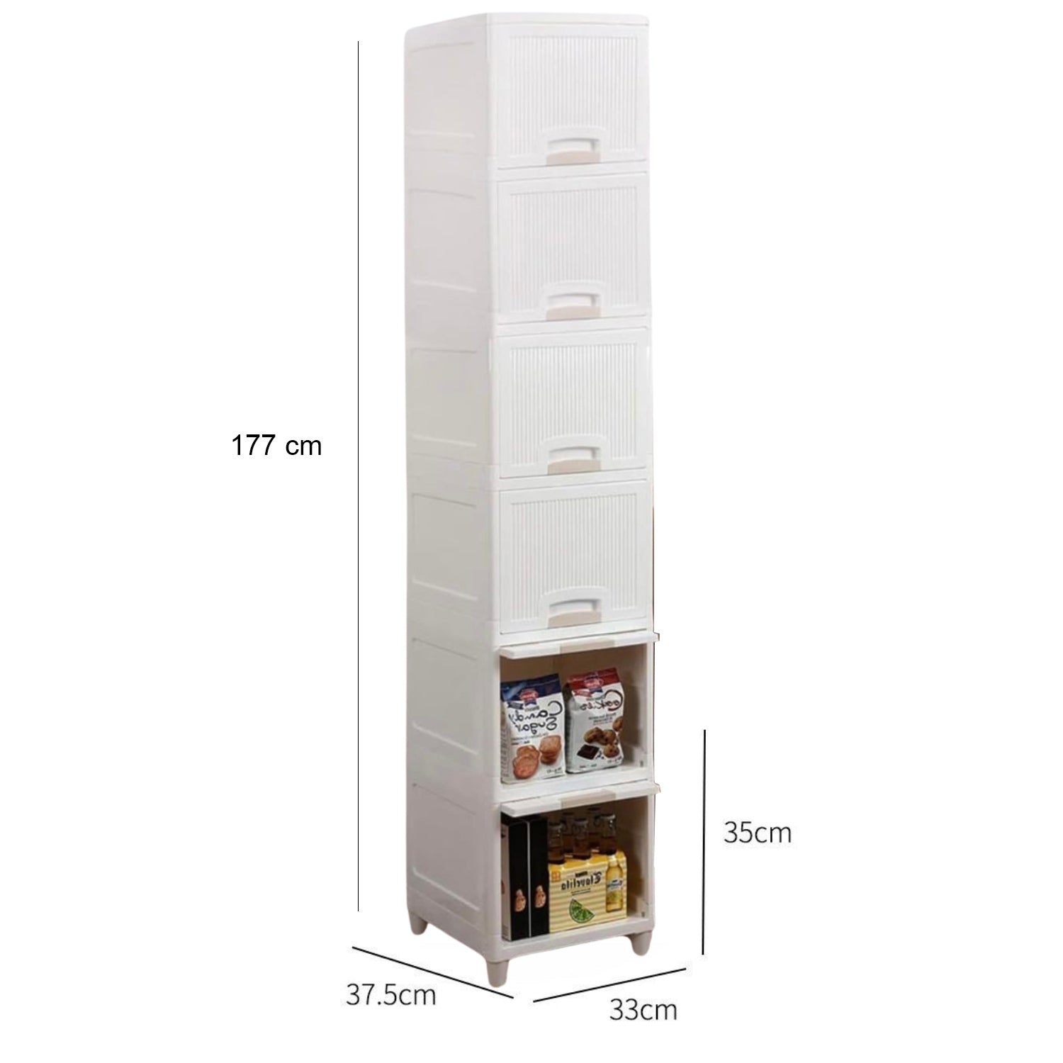 Foldable Plastic Cupboard Cabinet for Storage