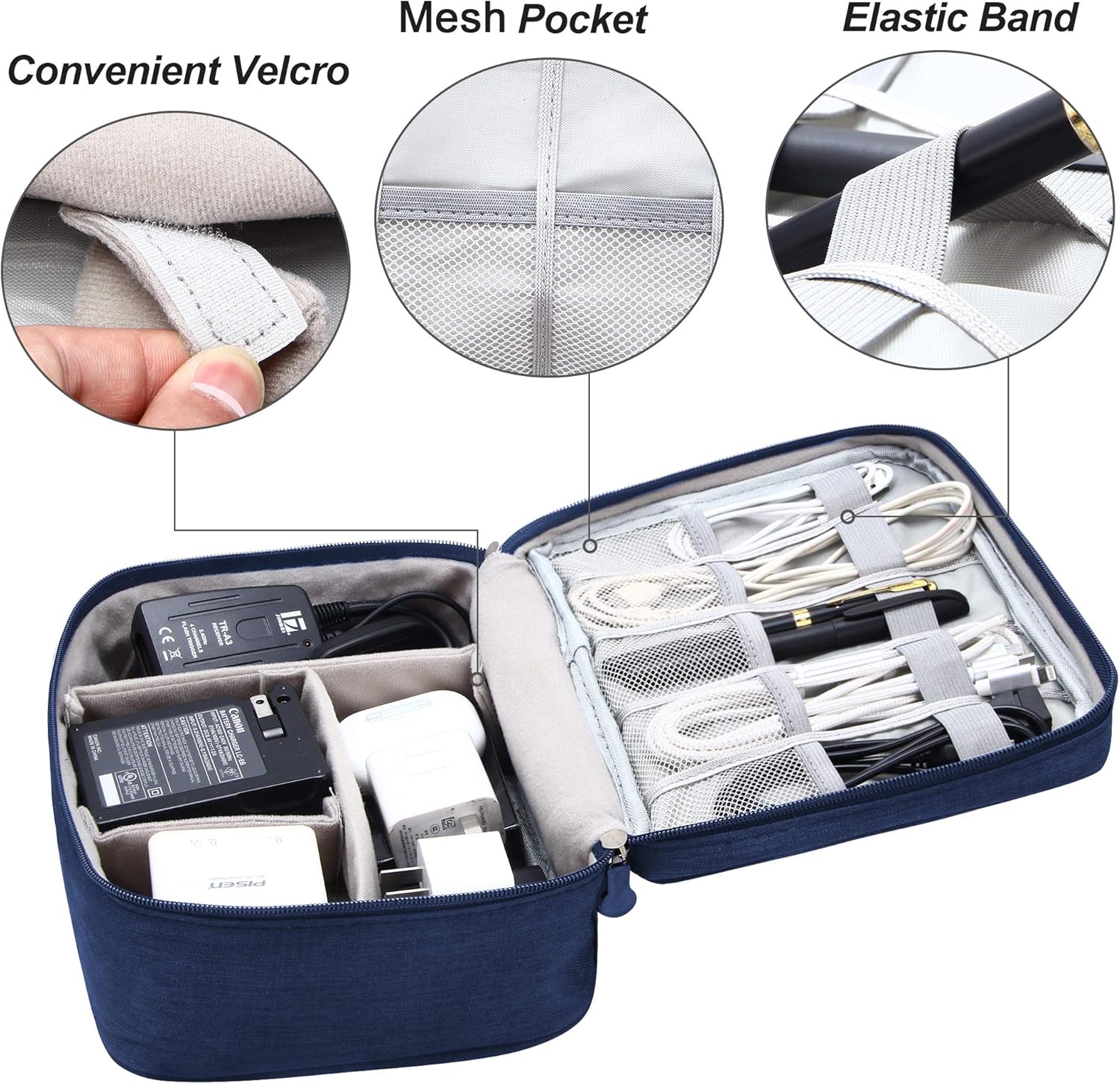 Electronics Accessories Organizer Bag - Blue