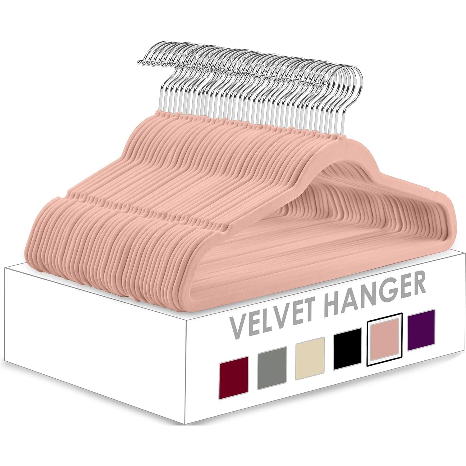 Velvet Hangers for Clothes – Pink