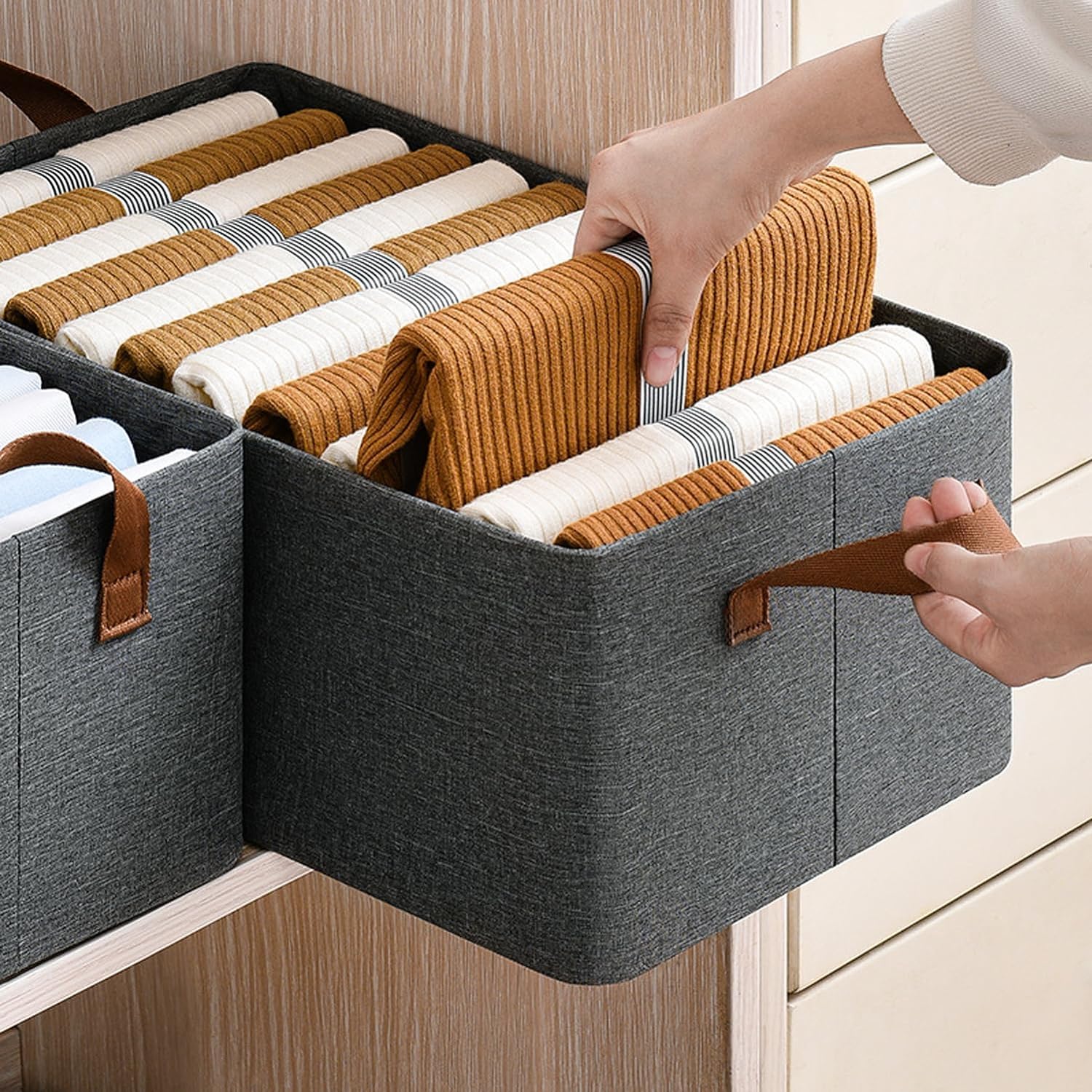 Clothes Storage Baskets for Wardrobe