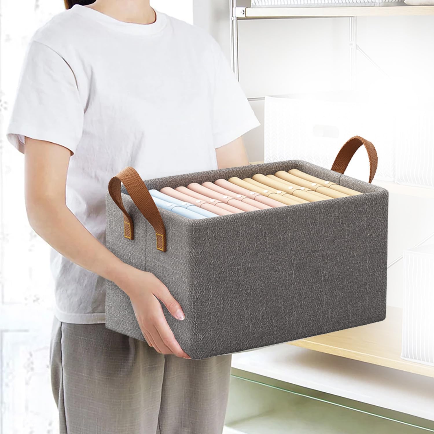 Clothes Storage Baskets for Wardrobe