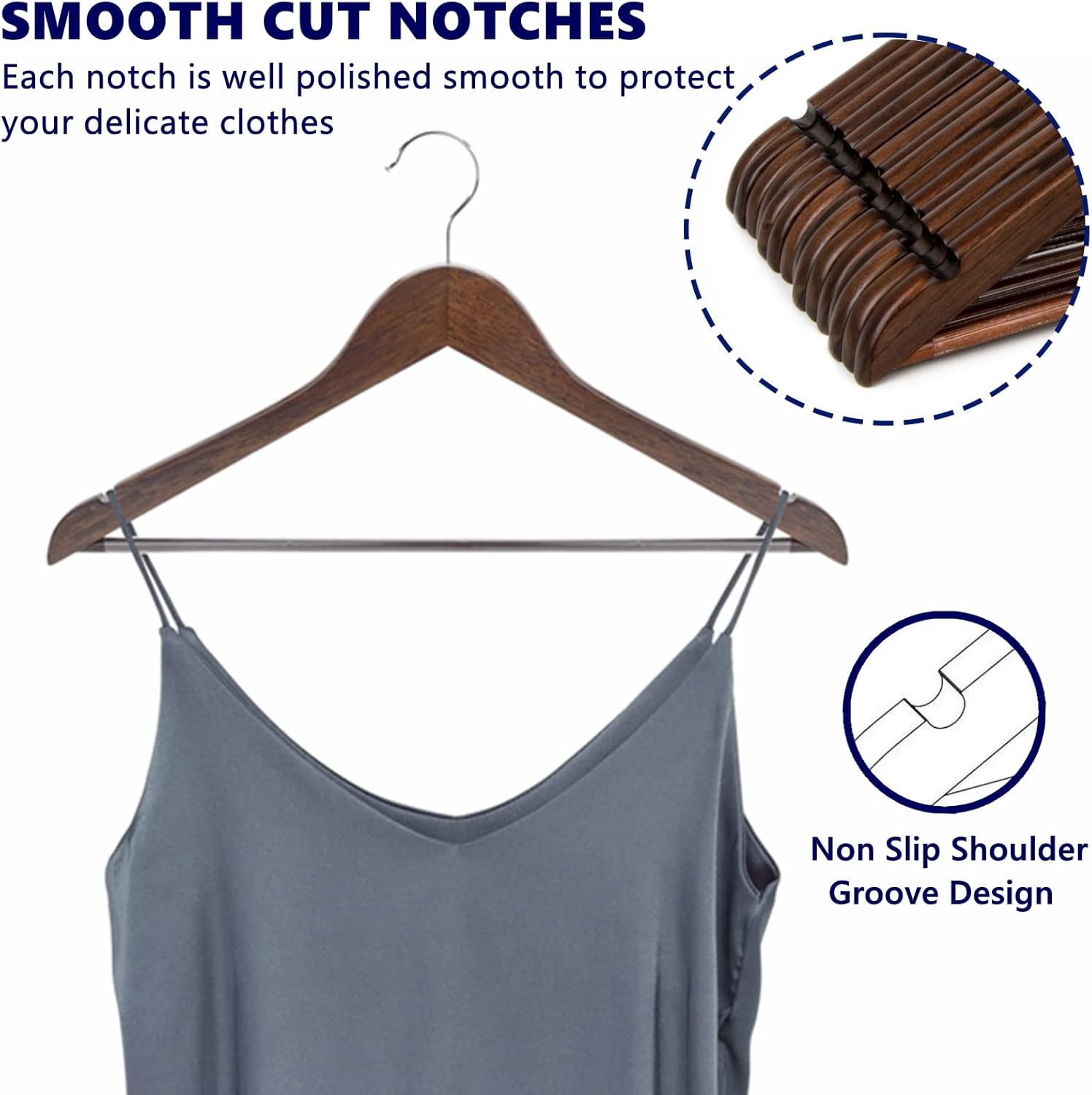 Wooden Hangers for Clothes – Brown