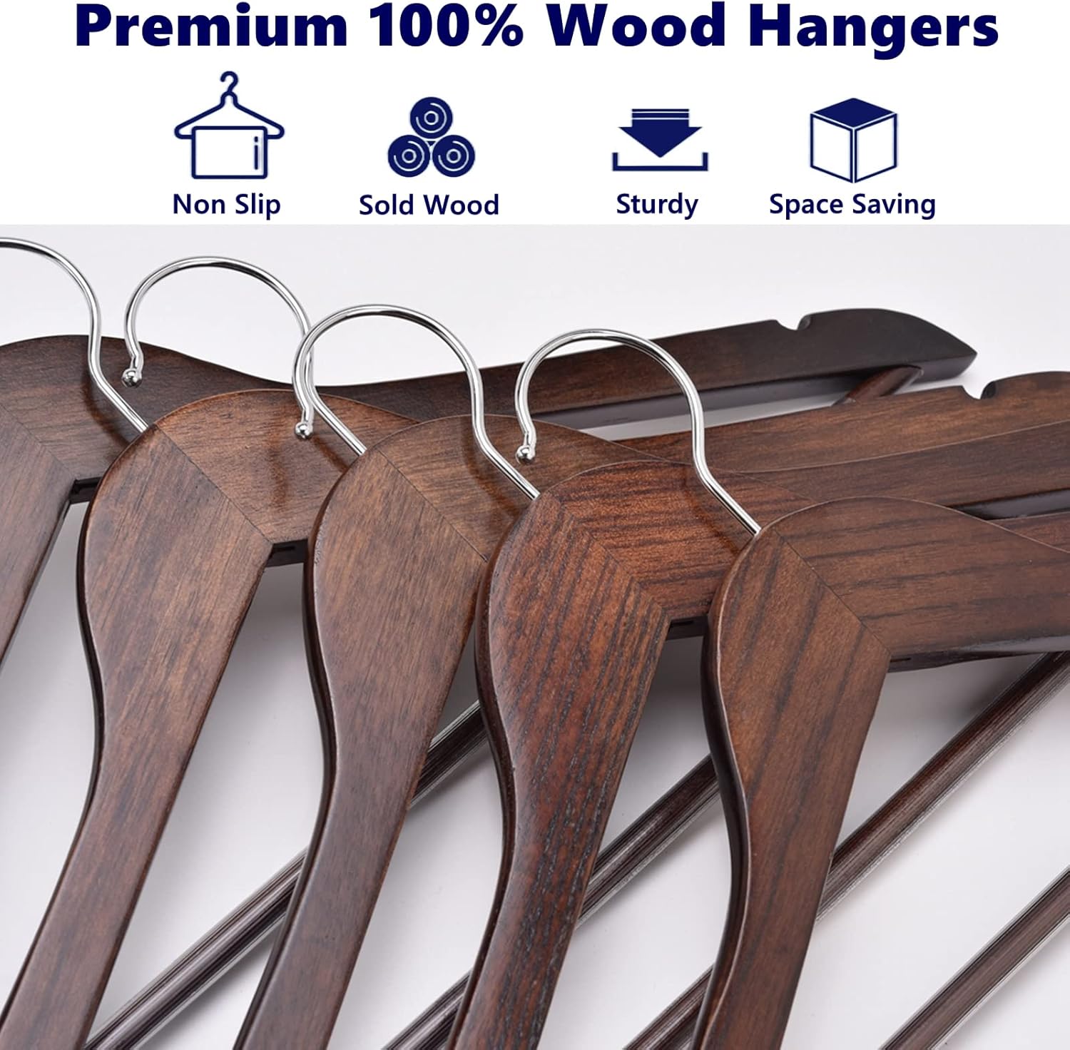 Wooden Hangers for Clothes – Brown