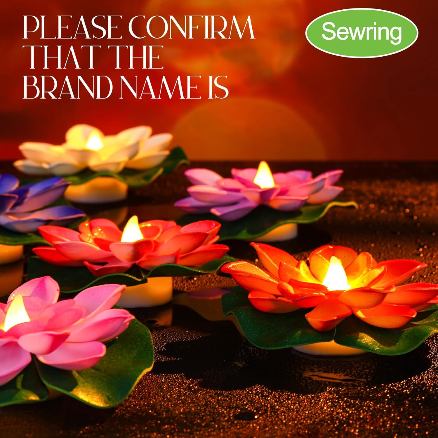 Lotus Water Sensor LED Candles