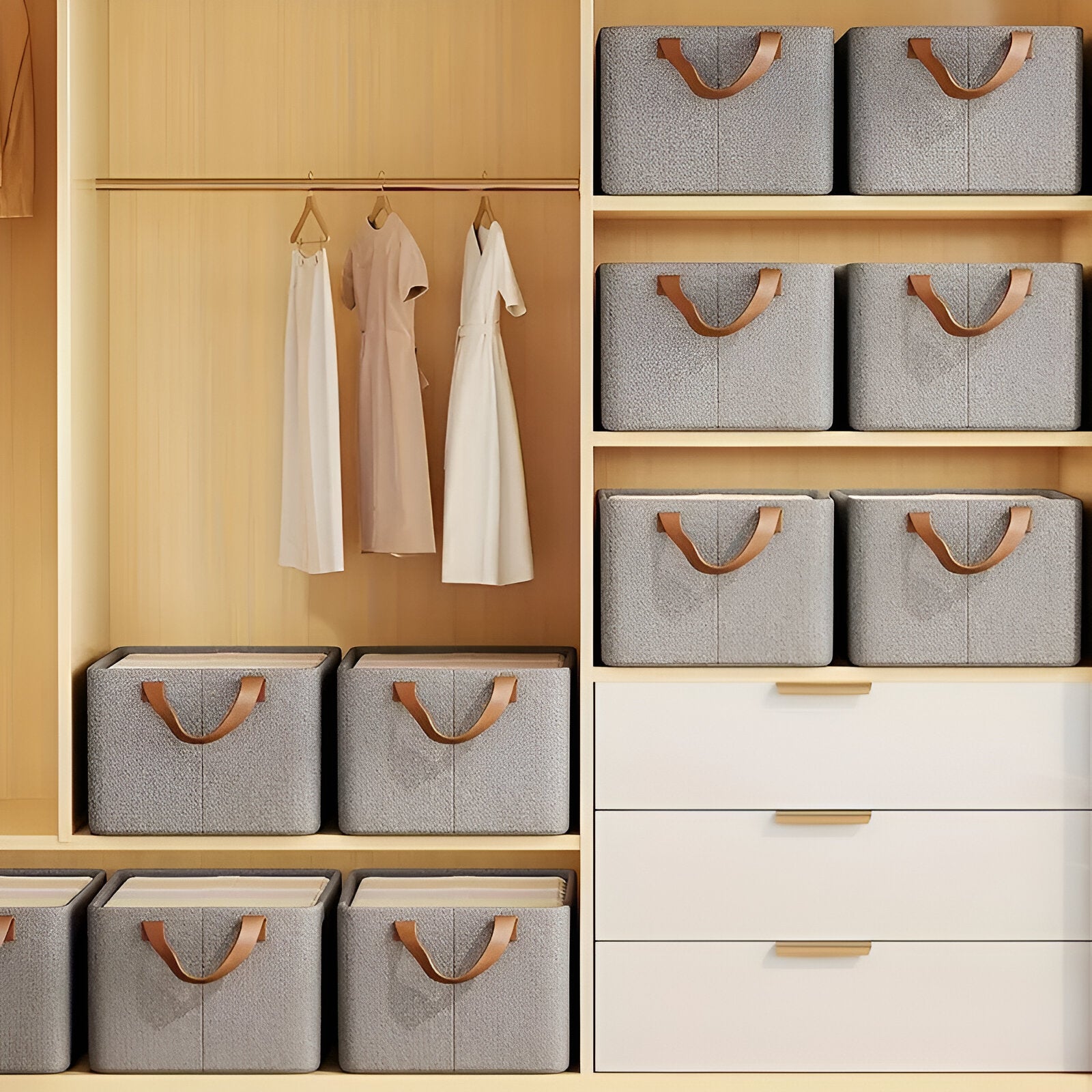 Clothes Storage Baskets for Wardrobe