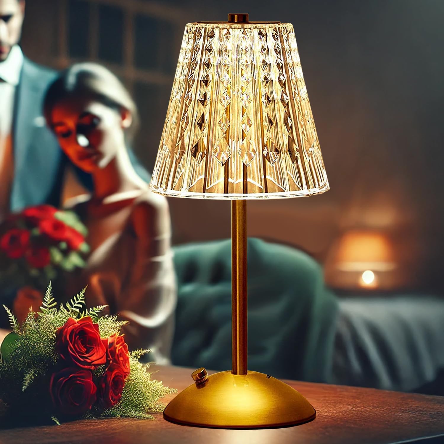 Cordless Touch Crystal LED Table Lamp