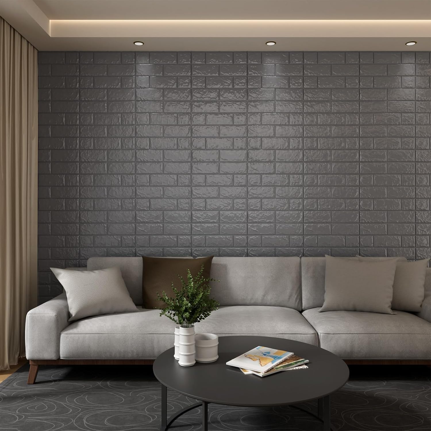 Wallpaper for Walls 3D Self Adhesive - Grey