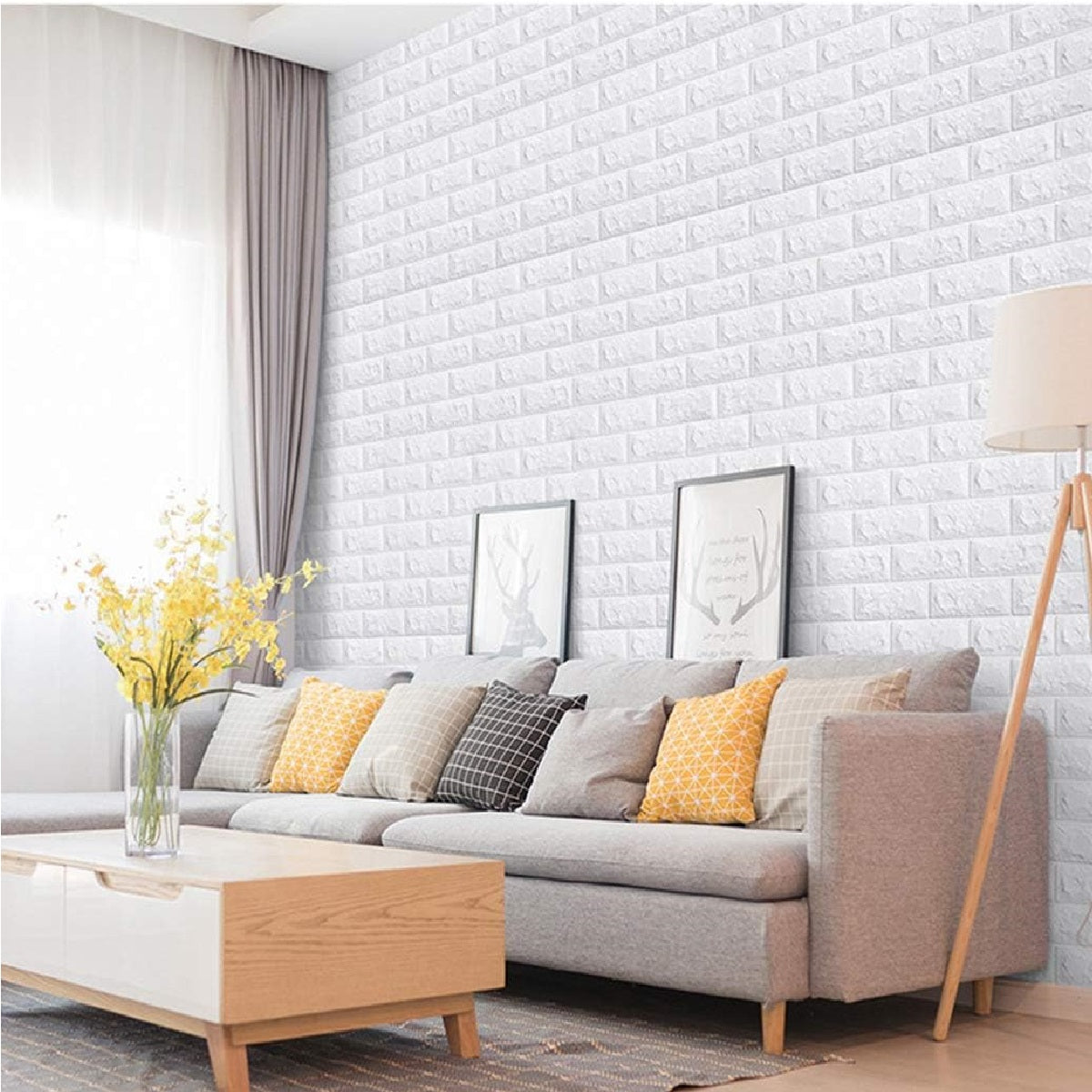 Wallpaper for Walls 3D Self Adhesive - White