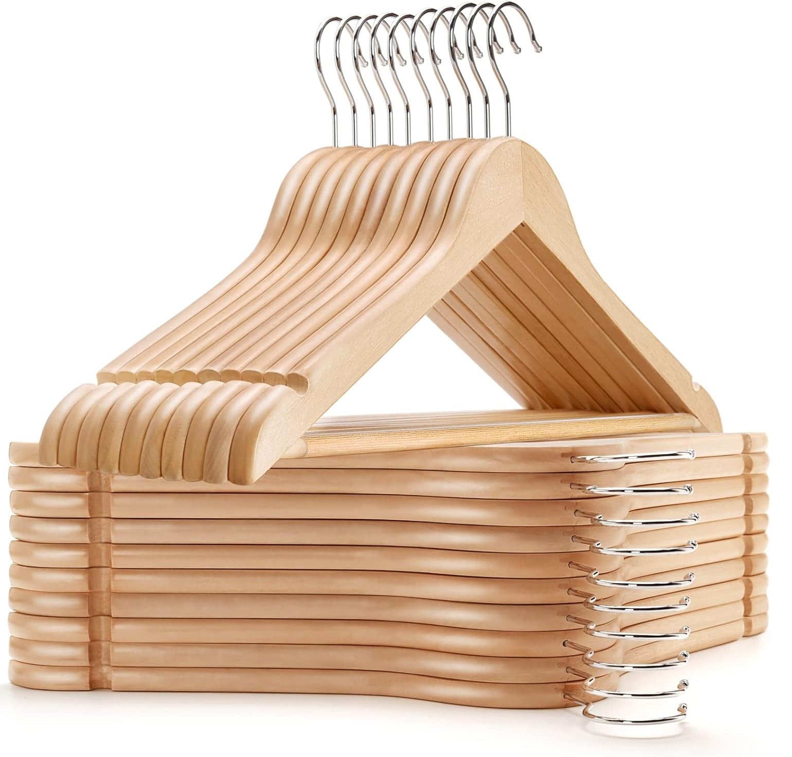 Wooden Hangers for Clothes – Natural